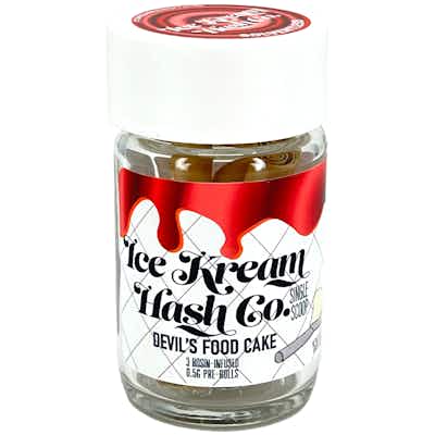 Product: Ice Kream Hash Co. | Devil's Food Cake Single Scoop Rosin Infused Pre-Roll 3pk | 1.5g
