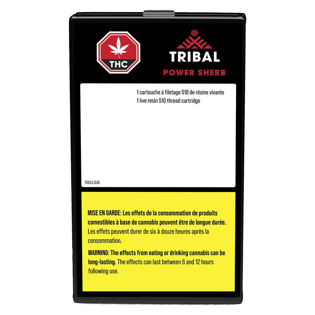 Tribal - power sherb live resin 510 thread cartridge