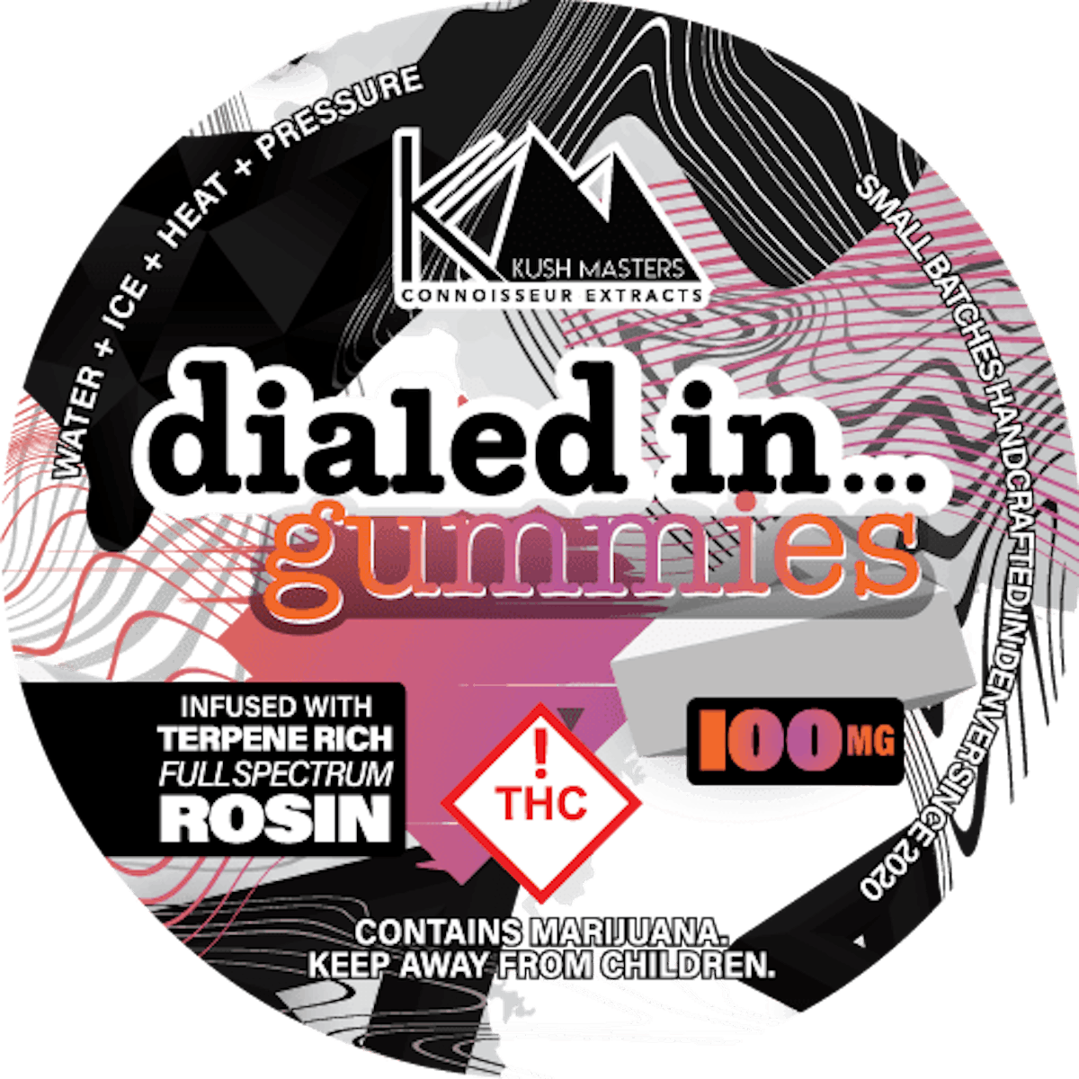 Photo of Dialed In – Rosin Gummies – Platinum Cake (I) 100mg