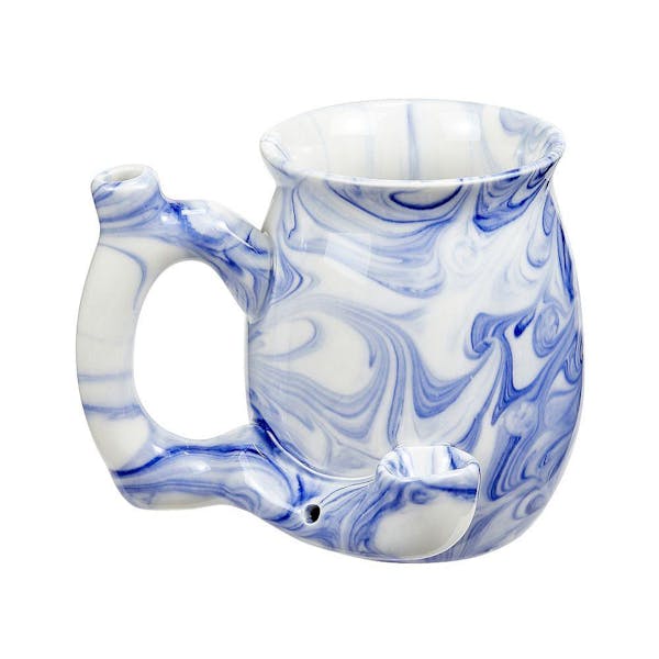 Blue Marble Ceramic Mug Pipe