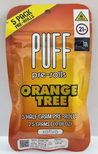 Orange Tree – sativa – 5 pack pre-rolls – 2.5 gram-active