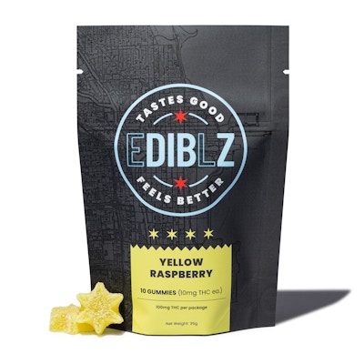 Product CoC DIBZ - Yellow Raspberry 100mg (10pk)