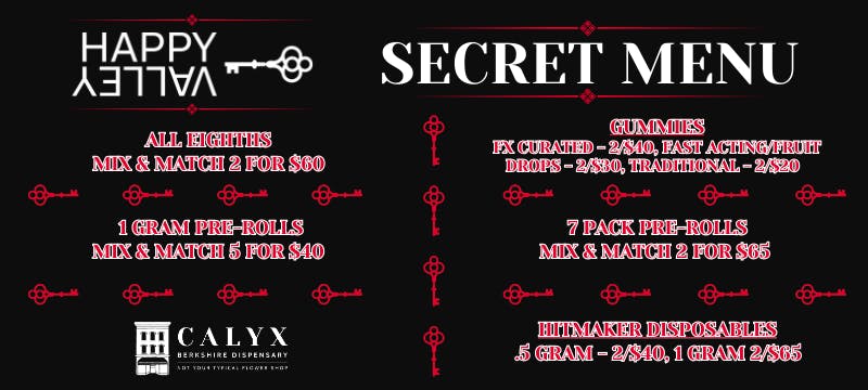 Calyx Berkshire Dispensary Menu - a Cannabis Dispensary in Great