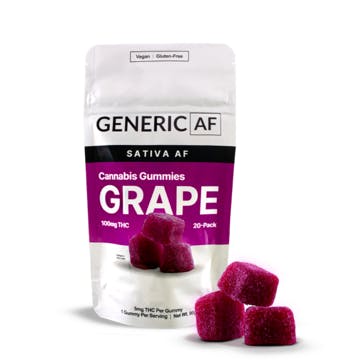 Generic AF | Gummy | Grape | 100mg 20pk