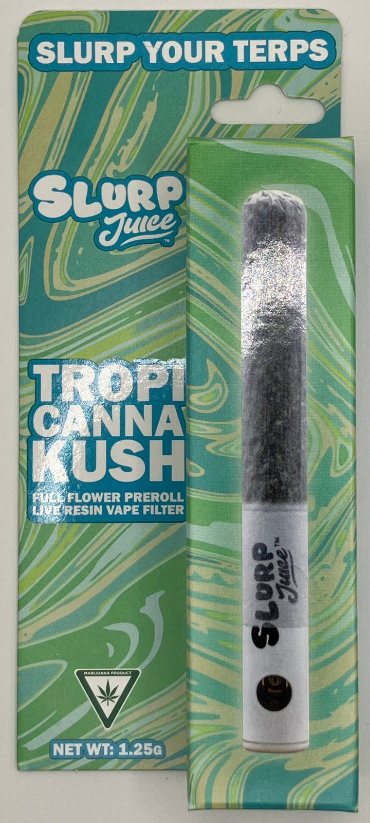Product: Slurp Juice | Pre-roll with Live Resin Vape Filter - 1.25g - Tropicanna Kush