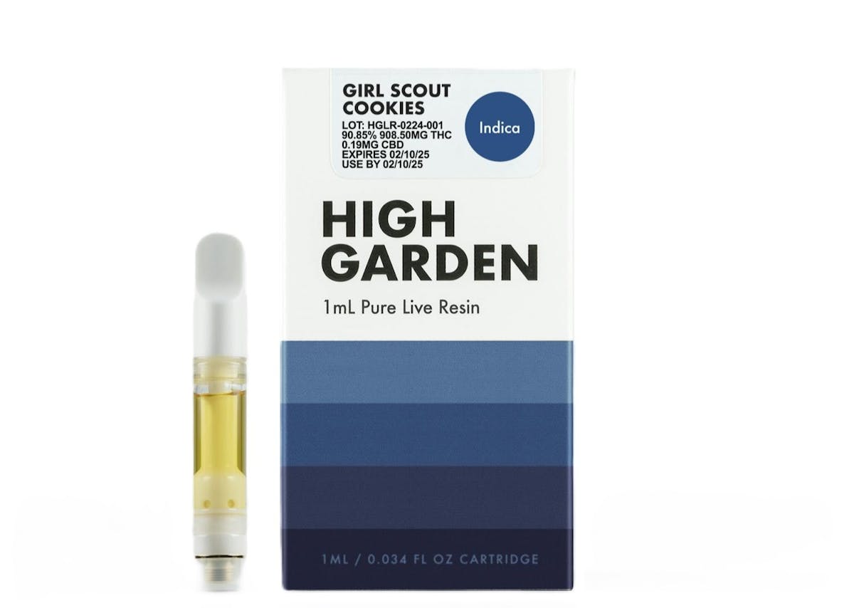 Photo of High Garden | Girl Scoot Cookie Live Resin Vape Cartridge 1ML