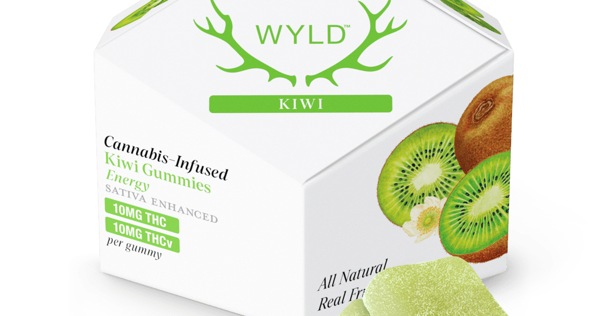 Kiwi | 10mg THC: 10mg THCV | 10pk Gummies | Wyld | Trinity - Glen