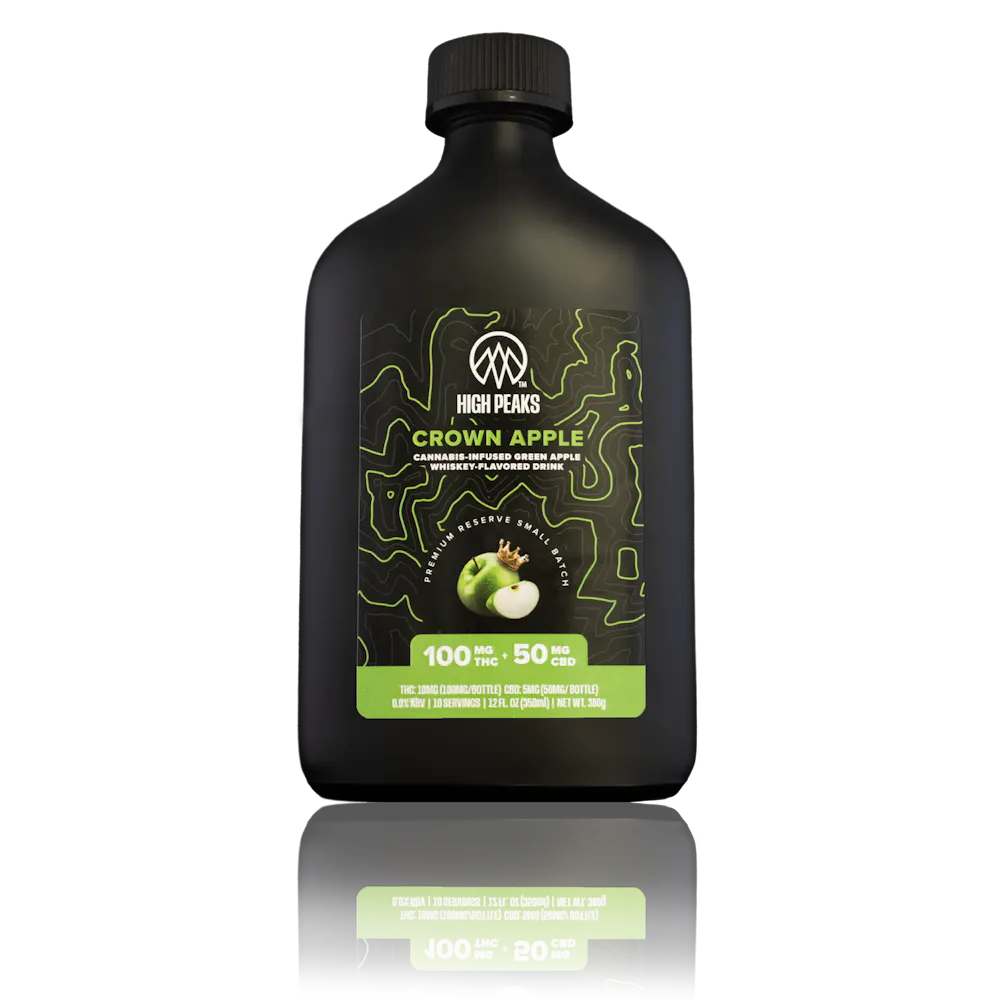 Product High Peaks - Green Apple Whiskey - 100mg THC - 50 CBD