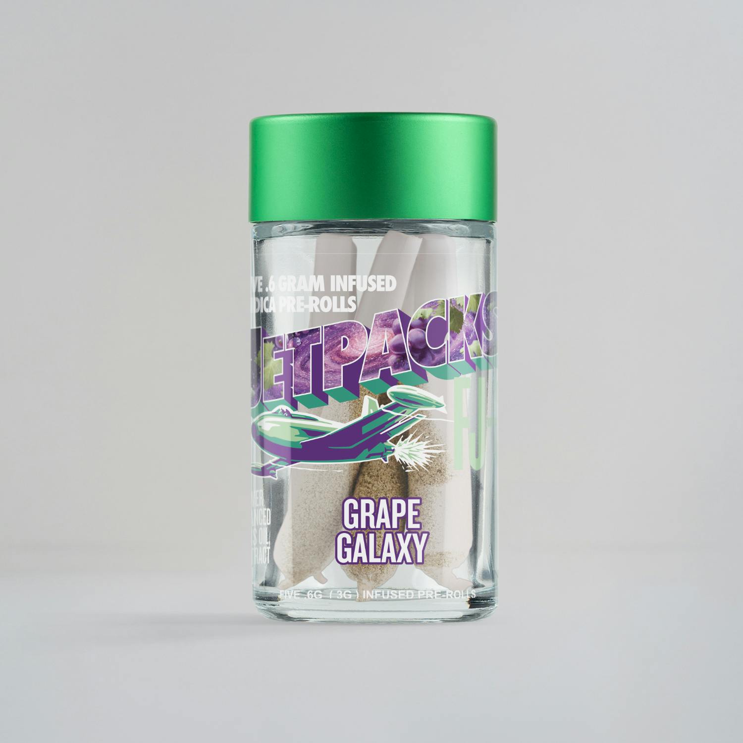 FJ3 Grape Galaxy 5pk Infused Preroll 3G - The Flowery NY