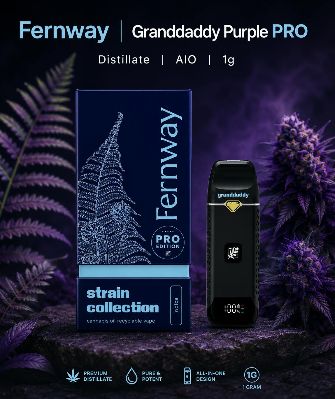 Product Fernway | Granddaddy Purple PRO | Distillate | AIO | 1g