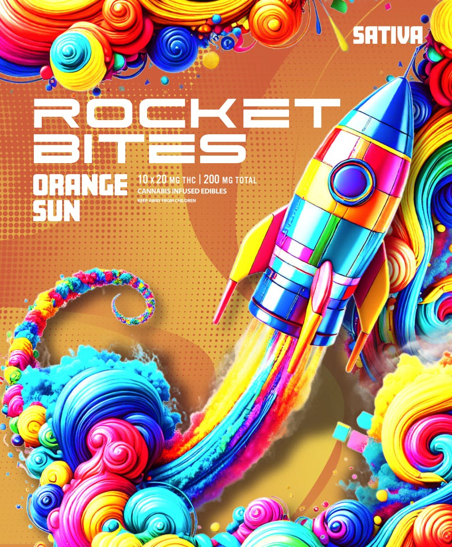 Product: Rocket Bites | Gummies - Orange Sun - 200mg