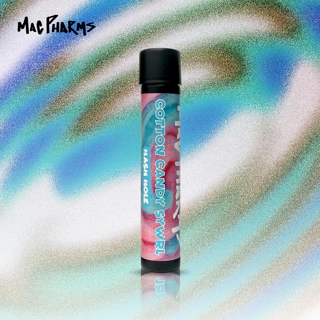 Mac Pharms | Hash Hole Pre-Roll - 1g - Cotton Candy Syrwl