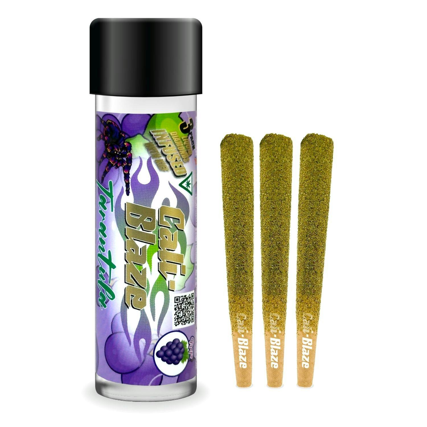Cali-Blaze - 3pk Liquid Diamond Infused Prerolls - (3g) - Indica - **GRAPE** (2/$32)