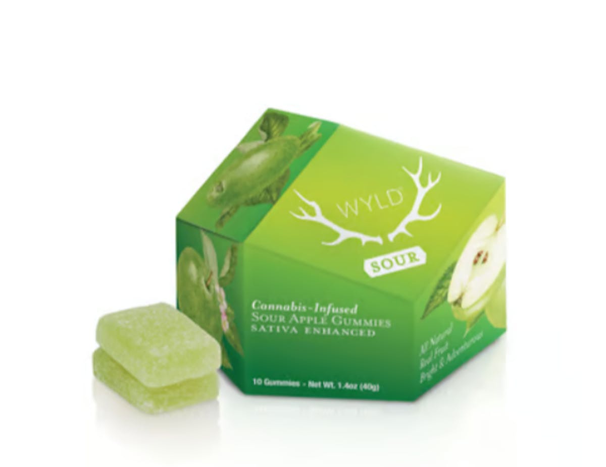 Photo of WYLD Sour Apple Gummies 100mg 10pk