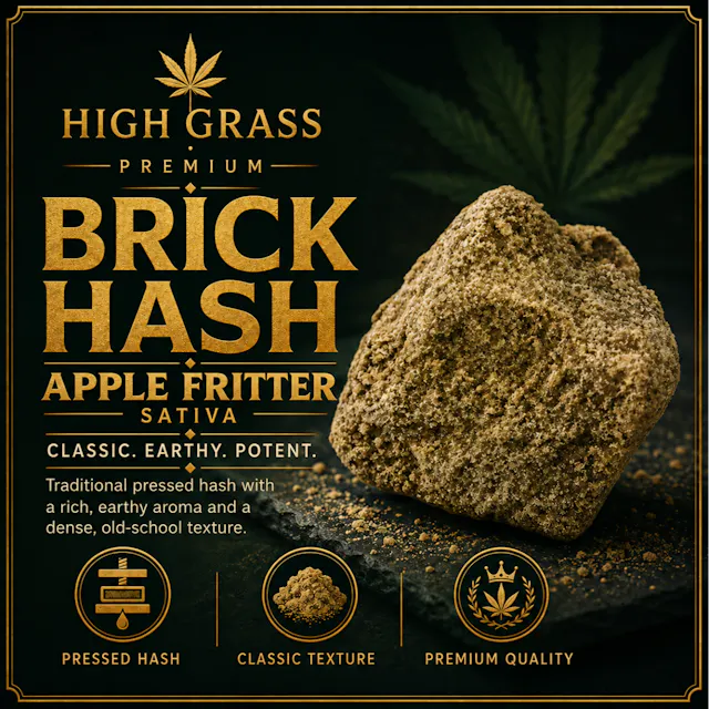 High Grass Farms Brick Hash Apple Fritter 1g (sativa)