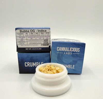 Cannalicious - 2g Crumble Baller Jar - Bubba OG - CONCENTRATES by Cannalicious Labs at King of Budz
