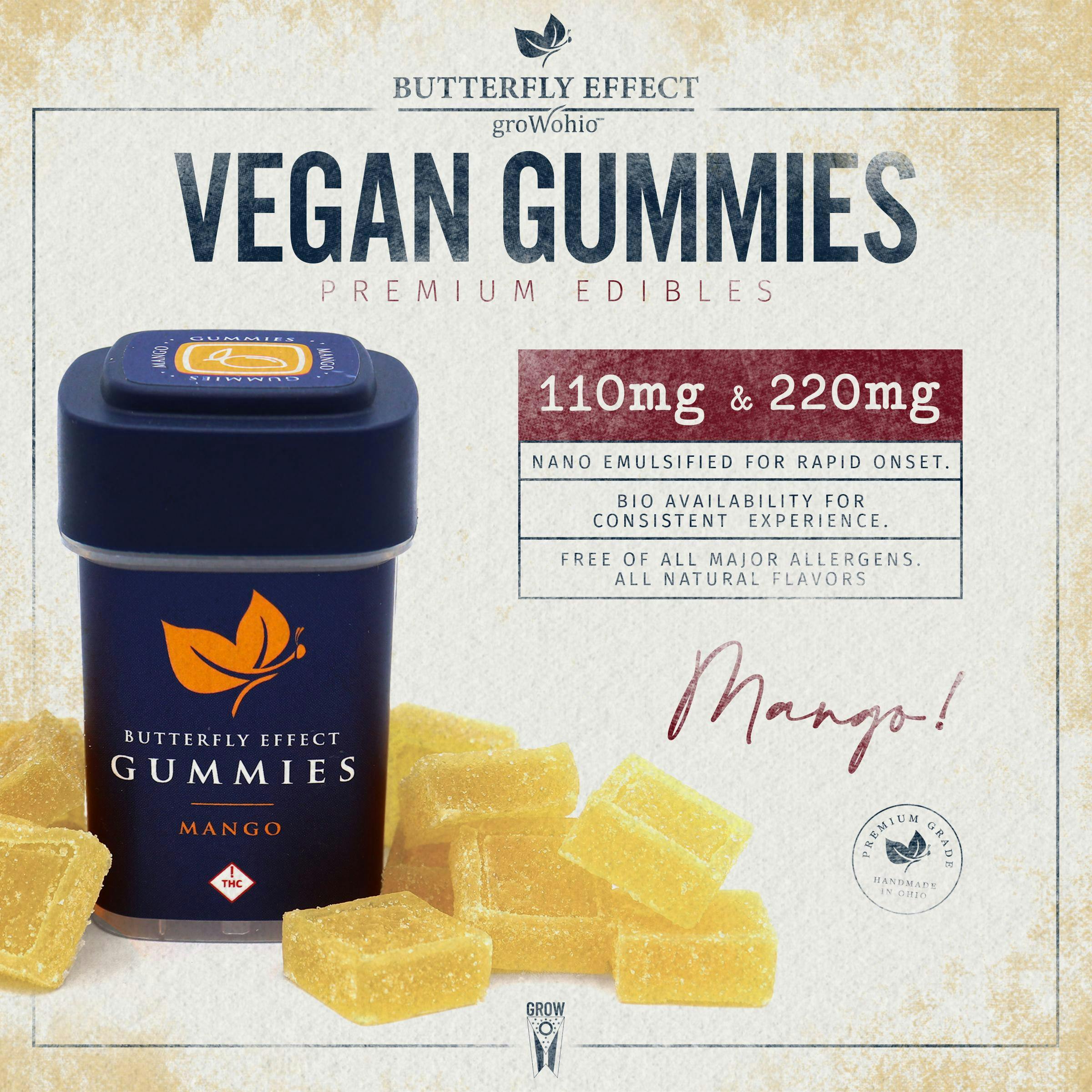 Mango Butterfly Effect Gummies 10pk • Ethos Cannabis