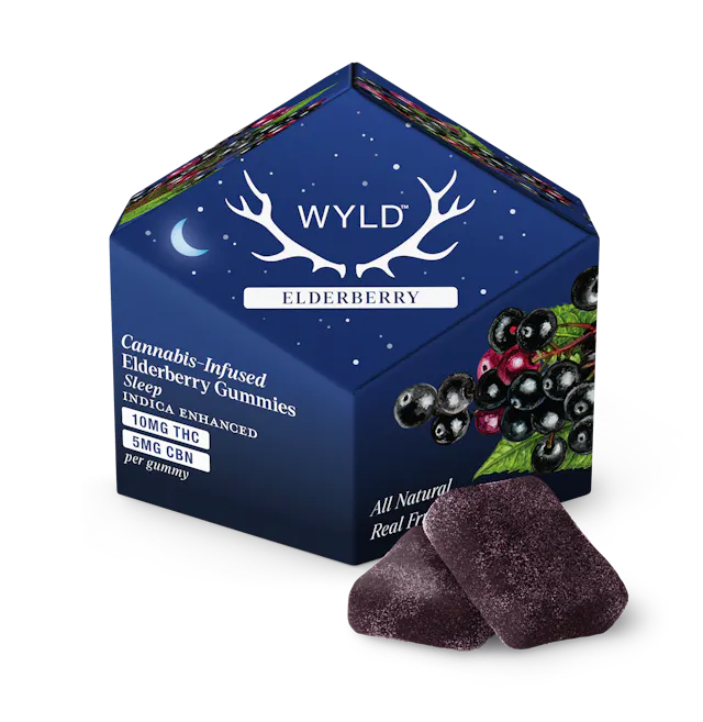 Wyld Gummies Elderberry 2 THC : 1 CBN 10pk/100mg (indica, 2.8g)