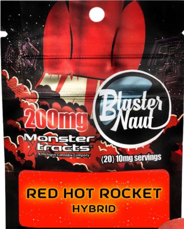 Product: Monster Xtracts | Blasternaut Gummy - 200mg - Red Hot Rocket