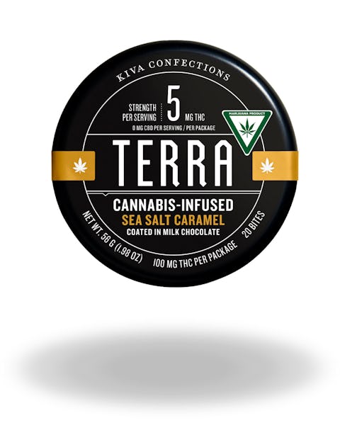 Product: Terra | Sea Salt Caramel Chocolate Bites | 100mg