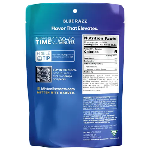 Blue Razz Fruit Chews | 200MG-2