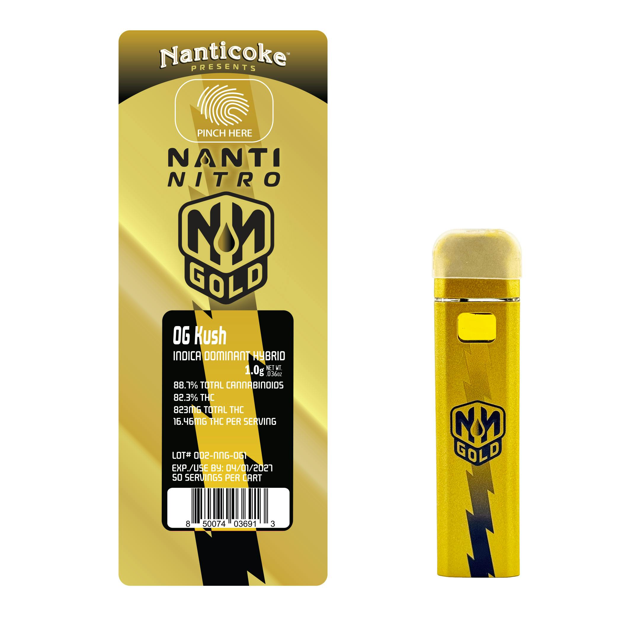 Product Nanticoke - Super Boof - 1g - Nitro Series (GOLD) AIO