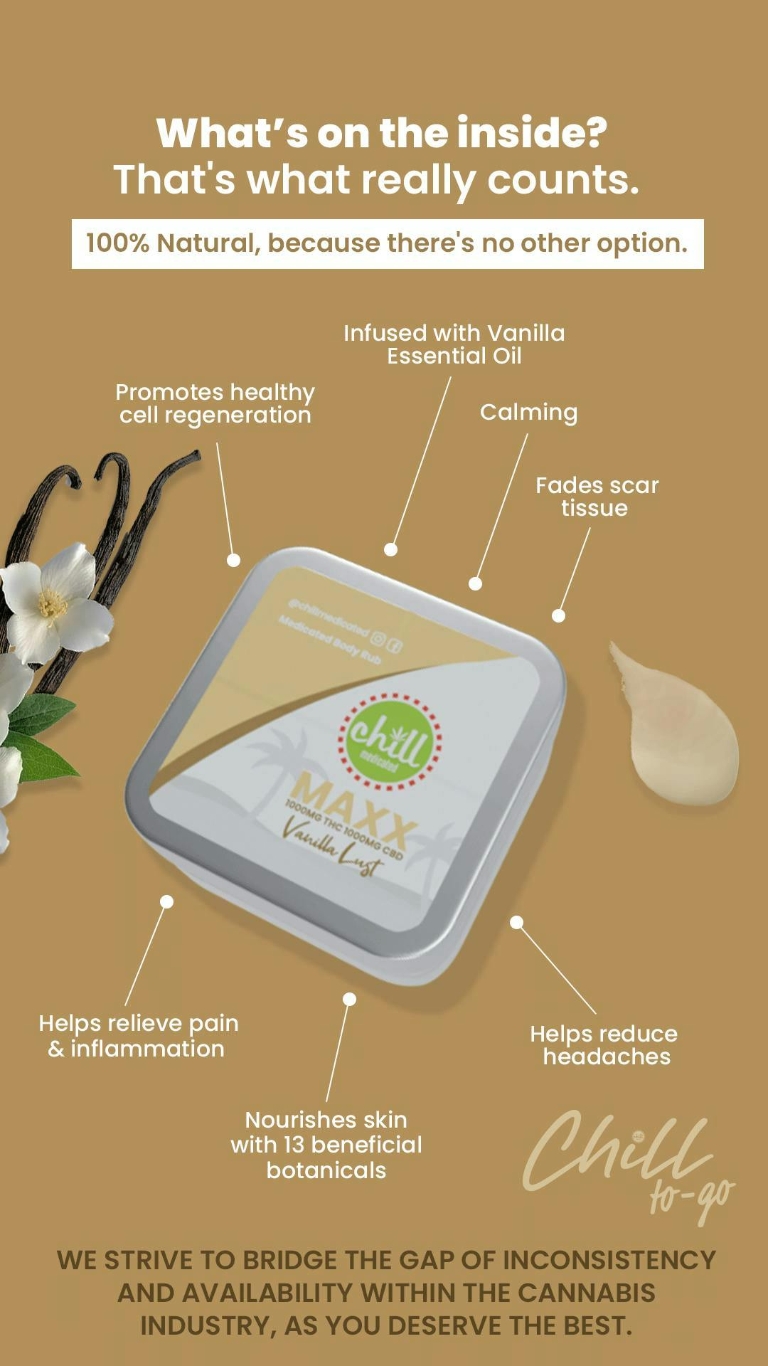 Product: Chill Medicated Chill-to-go | Vanilla Lust MAXX 1THC:1CBD