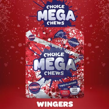 Product: Wingers | 100mg x 2pk | Mega Chews | Choice Chews