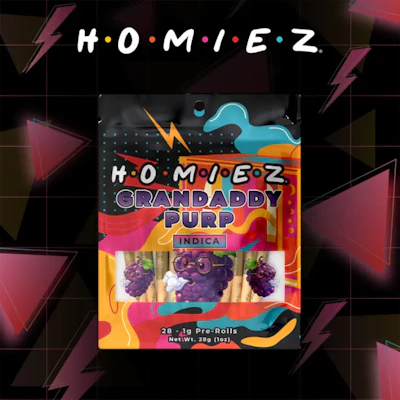 Homiez - 28-Pack 1g Prerolls - Grandaddy Purp - PRE_ROLLS by HOMIEZ at King of Budz