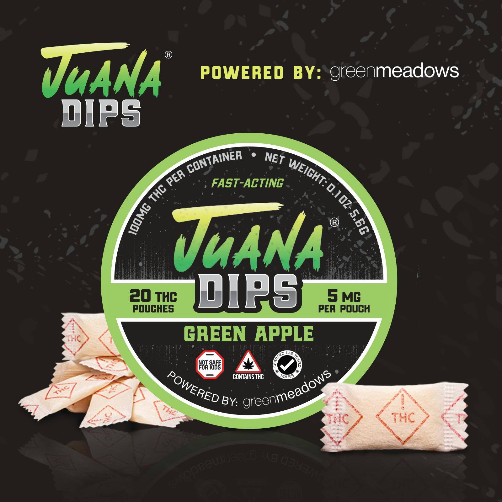 green apple tobacco dip Green Apple THC Pouches 5mg 20pcs
