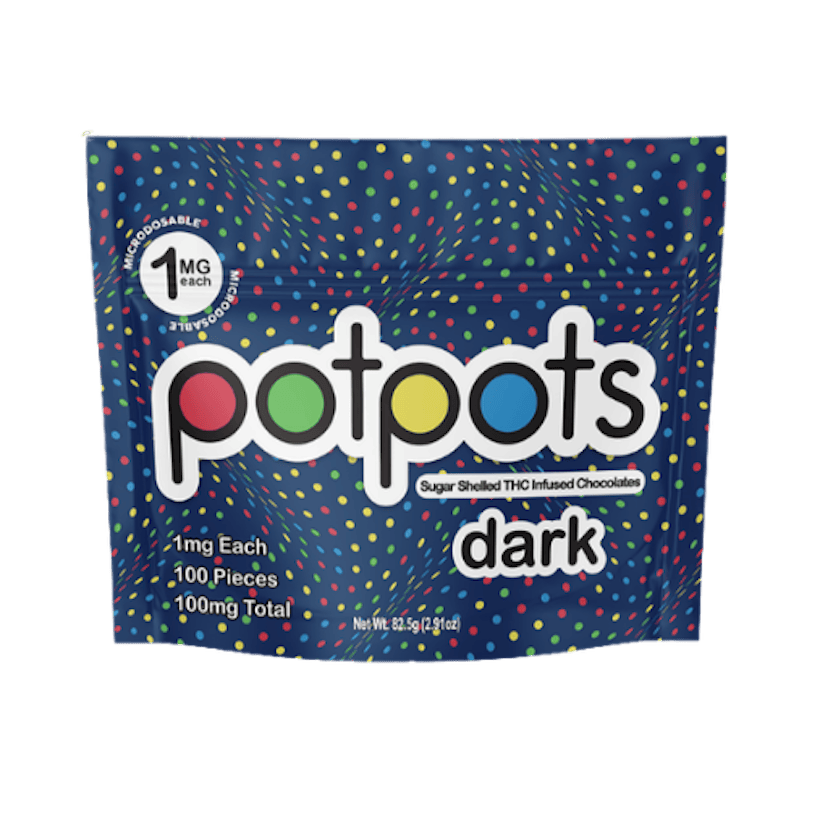 Potpots | 100mg Chocolate | Dark Chocolate Bites 100ct