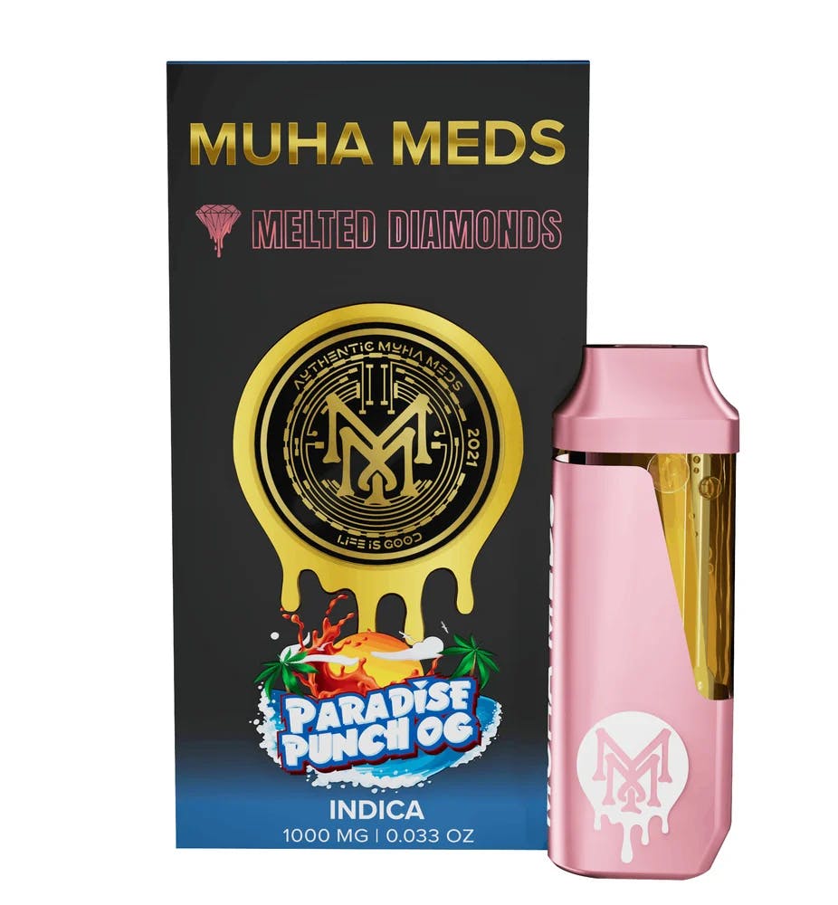 Product: Muha Meds | Paradise Punch OG | Melted Diamonds Disposable Indica