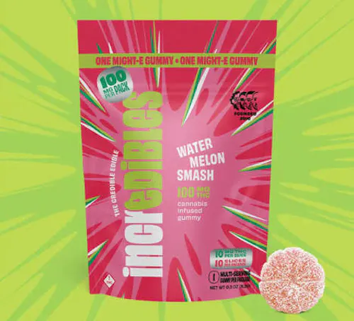 Watermelon Smash Bites 1pk/100mg (10mg THC each)-active