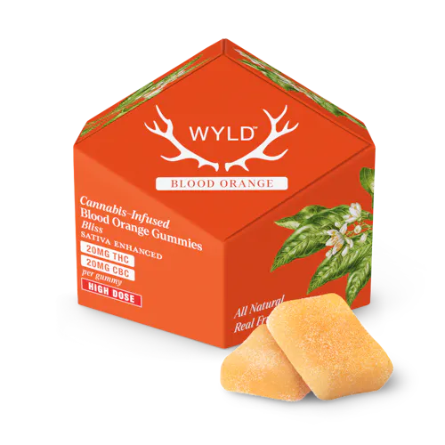 200mg | Blood Orange 1:1 CBC Sativa Enhanced Gummies-active