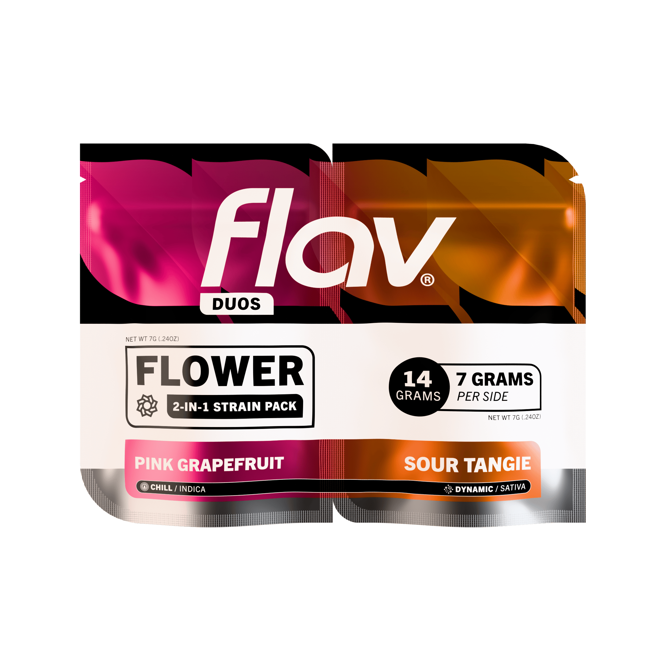 Flav Duo Flower - - Pink Grapefruit (Indica) x Sour Tangie (Sativa)