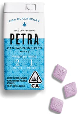Product: Petra | Blackberry Mints 2.5:1 THC:CBN | 100mg:40mg*