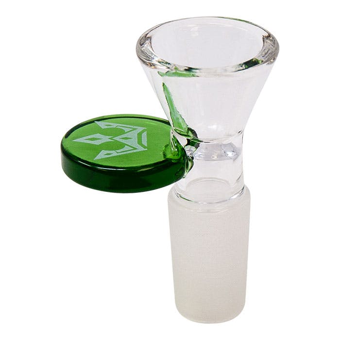 Crown Glass | 14mm Glass Bowl - Green