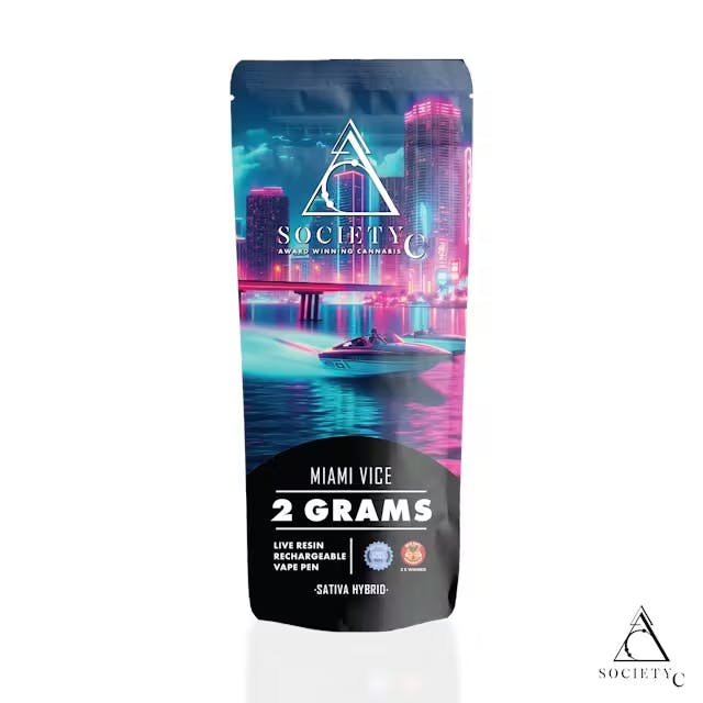 Society C SOCIETY C | MIAMI VICE | LIVE RESIN DISPOSABLE SATIVA/HYBRID — VAPORIZERS