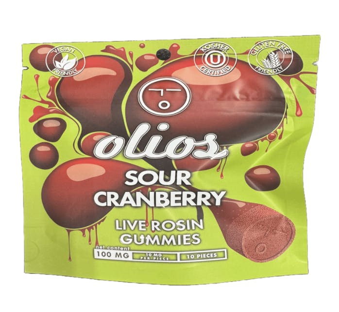 Olio- Live Rosin Gummies - Sour Cranberry