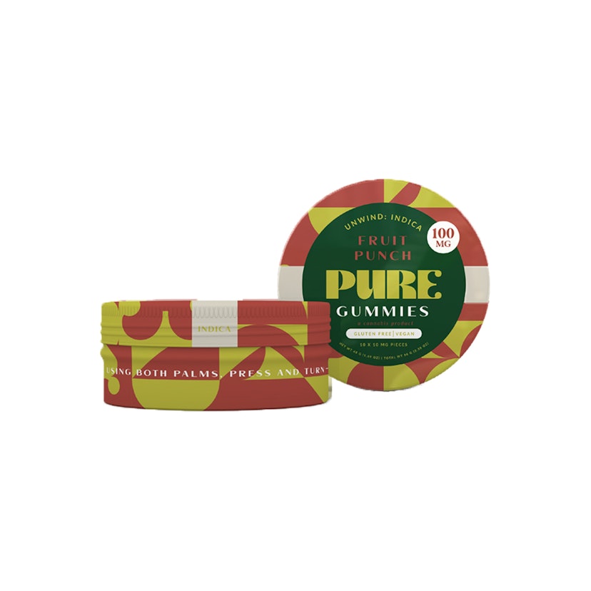 Pure Edibles: Fruit Punch Gummies (I) 100mg