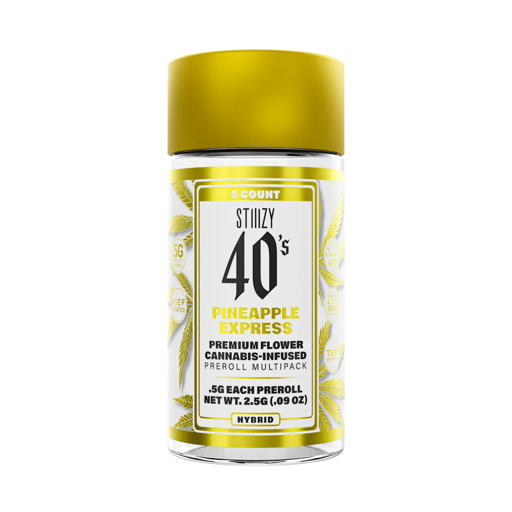 Product Stiiizy - Pineapple Express - 2.5g - 5pk - 40s Infused Prerolls
