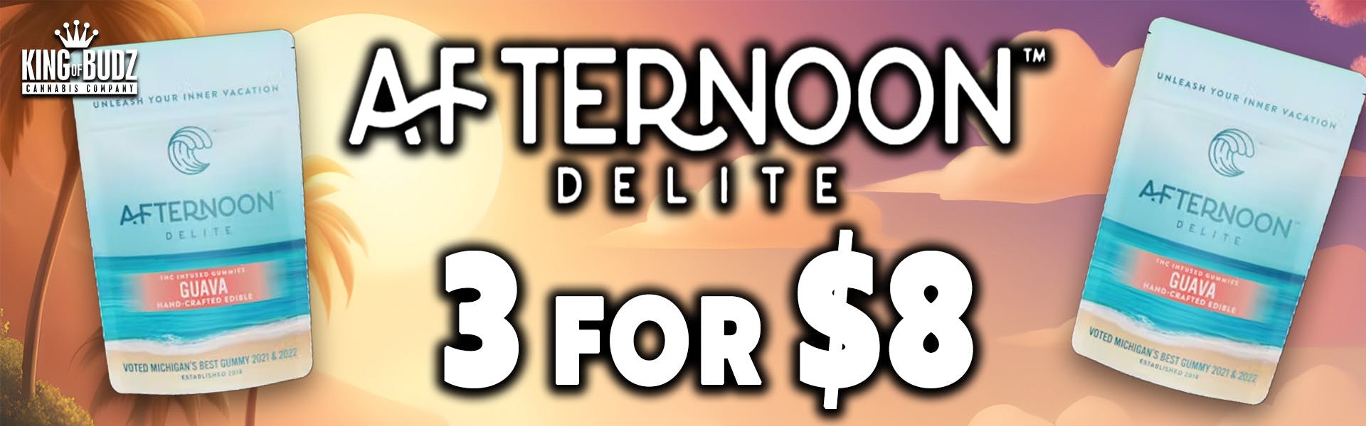 Afternoon Delite - 200mg Gummies - 3/$8