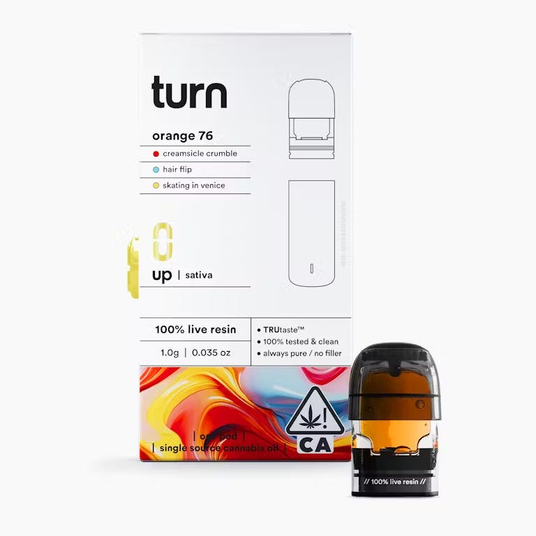 ORANGE 76 LIVE RESIN TURN UP POD