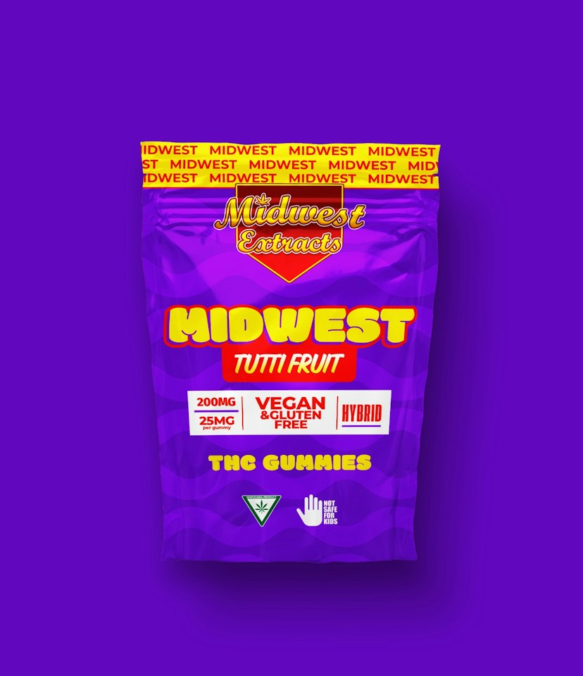 Midwest Extracts | 200mg Gummies | Tutti Fruit