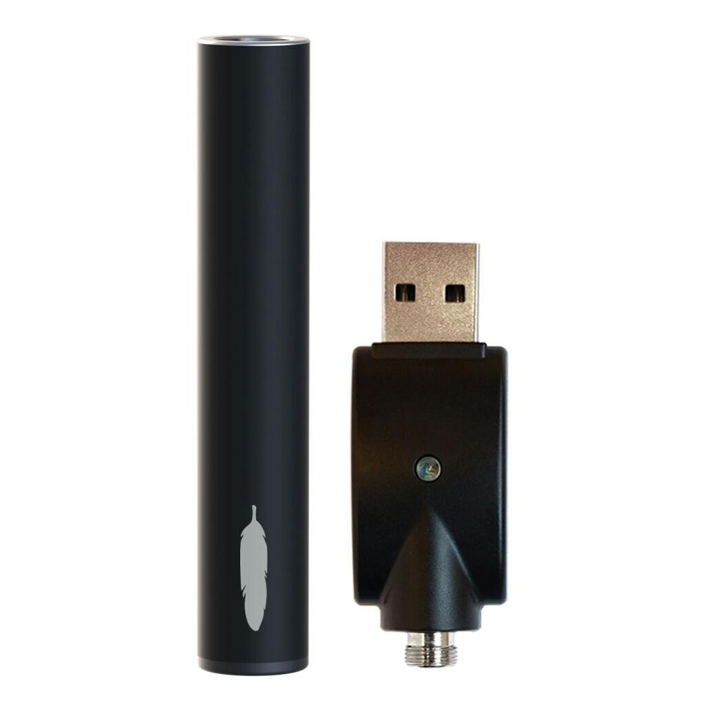 Feather Premium 510 Thread Vape Battery and Charger Black