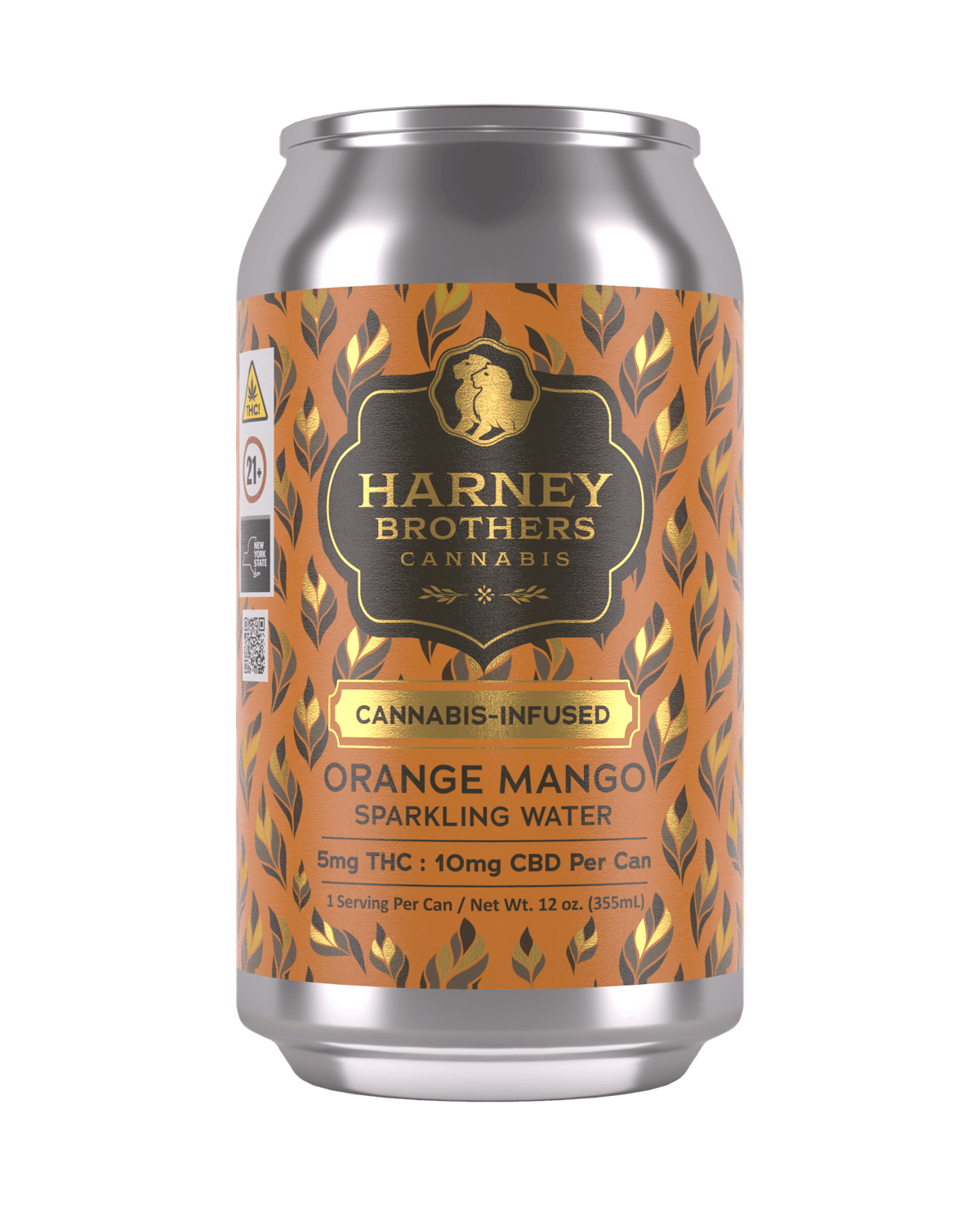 Image of 12oz Orange Mango Sparkling Water | 5mg THC