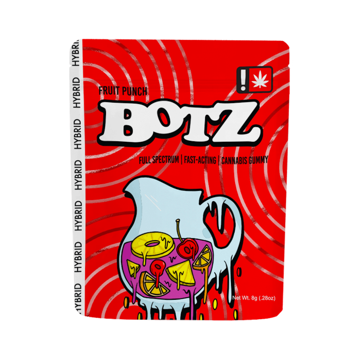 Photo of Sour Botz 100mg FRUIT PUNCH Hybrid Cannabis Gummy