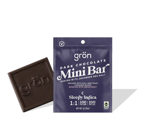 1:1 Dark Chocolate Mini Bar – CBN/THC – Sleepy Indica-1