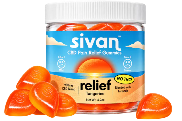 Sivan CBD Blend Gummies Relief Tangerine 30ct (hybrid)