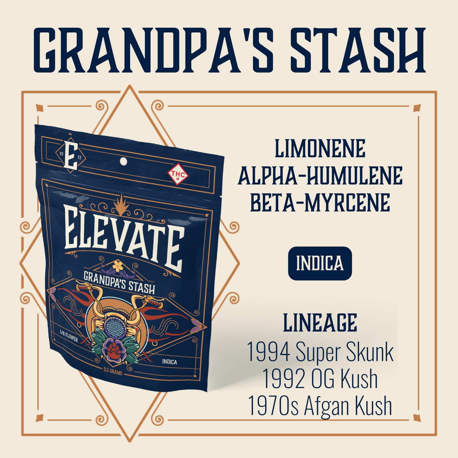 Grandpa's Stash Whole Flower 3.5 Curaleaf